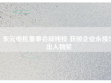 東元電機(jī)董事會邱純枝 獲頒企業(yè)永續(xù)杰出人物獎