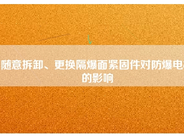 隨意拆卸、更換隔爆面緊固件對防爆電機(jī)的影響