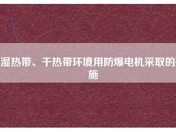 濕熱帶、干熱帶環(huán)境用防爆電機(jī)采取的措施