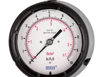 612.34, 632.34, 633.34膜盒式壓力表，銅合金或不銹鋼材質(zhì)