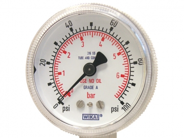 130.15波登管壓力表，不銹鋼材質(zhì)