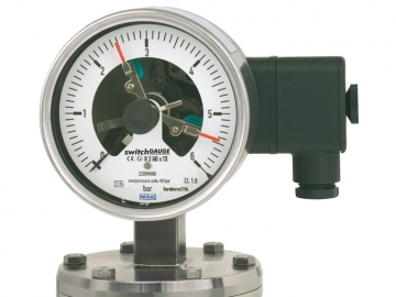 432.36+8xx, 432.56+8xx帶開(kāi)關(guān)電接點(diǎn)的膜片式壓力表