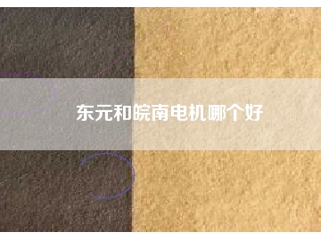 東元和皖南電機哪個好