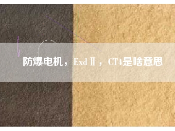 防爆電機，ExdⅡ，CT4是啥意思