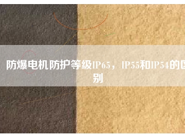 防爆電機(jī)防護(hù)等級(jí)IP65，IP55和IP54的區(qū)別