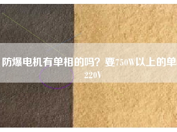 防爆電機(jī)有單相的嗎？要750W以上的單相220V
