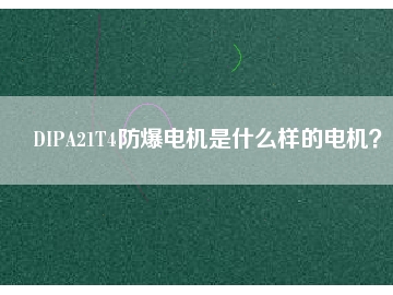 DIPA21T4防爆電機(jī)是什么樣的電機(jī)？