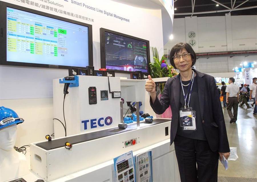 東元集團參加19日登場的臺北國際自動化工業(yè)展，主推智慧工廠，協助傳動工廠智慧化。圖為東元集團董事長邱純枝。（圖／東元提供）&#xD;&#xA;