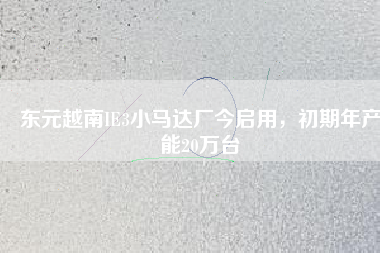 東元越南IE3小馬達(dá)廠今啟用，初期年產(chǎn)能20萬臺(tái)