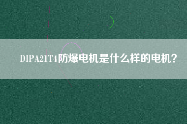 DIPA21T4防爆電機(jī)是什么樣的電機(jī)？