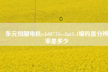 東元伺服電機(jī)tsb08751c-2nt3-1編碼器分辨率是多少