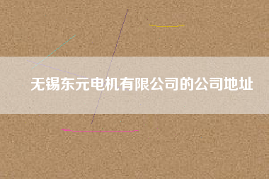 無錫東元電機有限公司的公司地址