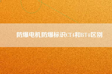 防爆電機(jī)防爆標(biāo)識CT4和BT4區(qū)別